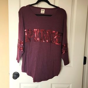 VS Pink Maroon 3/4 sleeves